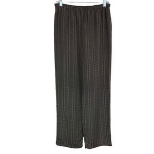 Vintage Jonathan Martin Pants Pull On Wide Leg Black Elastic Waist Women's 11